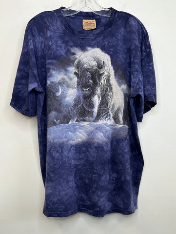Vintage The Mountain "Bison Herd In The Snow" Graphic T-shirt (XXL)