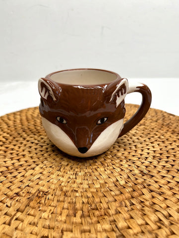 Indigo Ceramic Espresso Fox Cup