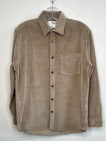 Selected Corduroy Long Sleeve Button Up Shirt (M)