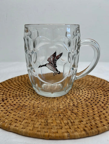 Vintage Canada Goose Glass Beer Mug
