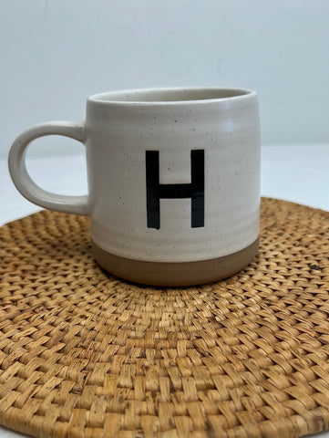 Monogram Ceramic Mug (H)
