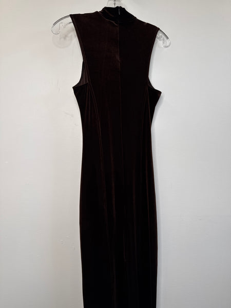 Velvet Mockneck Maxi Dress