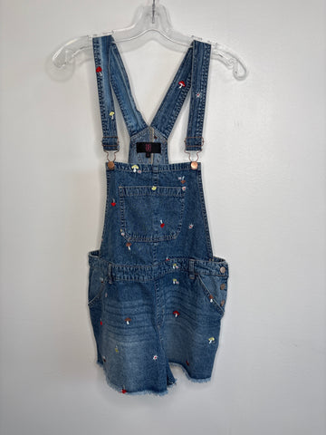 NOBO Embroidered Mushroom Denim Shortalls (L)