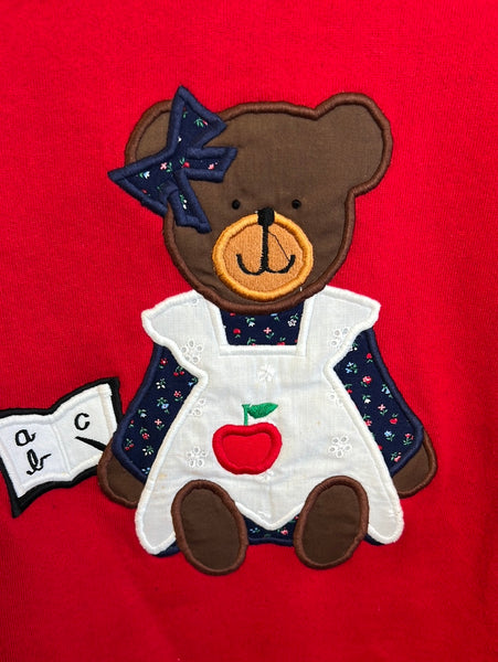 Retro Jerzes Embroidered Bear Crewneck Sweater (L)