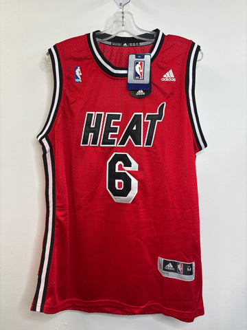 NWT NBA Adidas Miami Heat #6 LeBron James Basketball Jersey (M)