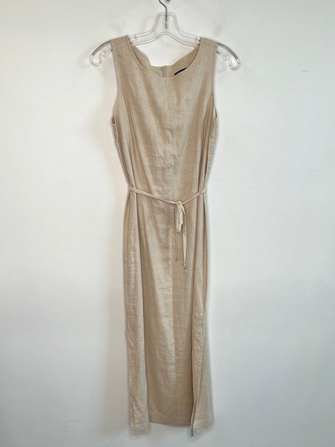 Reitmans Beige Sleeveless Midi Dress With Tie Front (9)