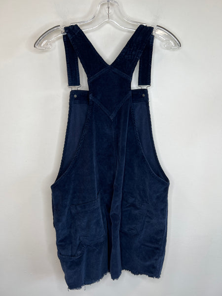 American Eagle Navy Corduroy Overall Dress (L)