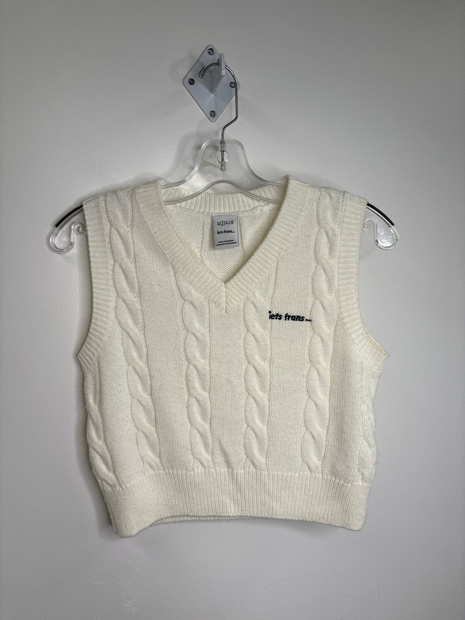 Iets Frans Cable Knit Sweater Vest (S)