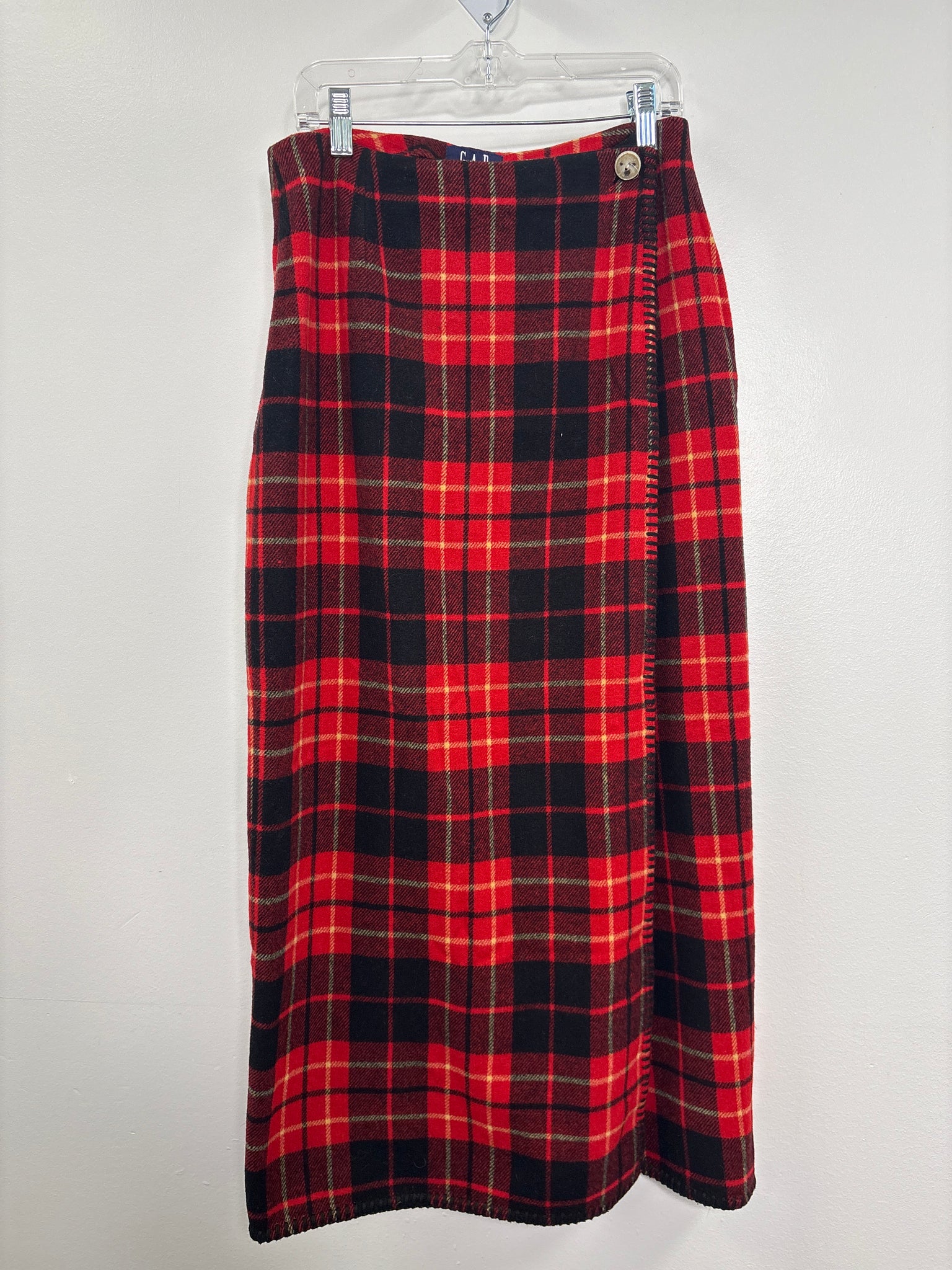 Vintage Gap Wool Plaid Maxi Skirt (10)