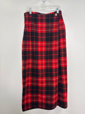 Vintage Gap Wool Plaid Maxi Skirt (10)