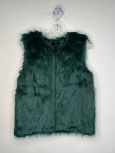 Forever21 Deep Green Faux Fur Vest (S)