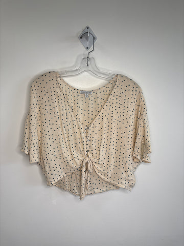 Patrons Of Peace Polka Dot Cropped Blouse (M)