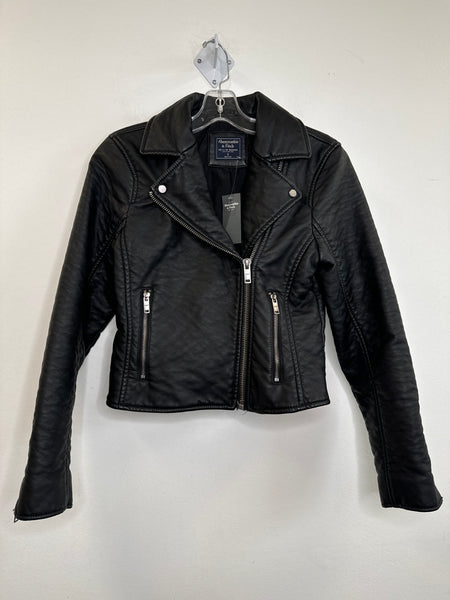 NWT Abercrombie & Fitch Black Motorcycle Jacket (S)