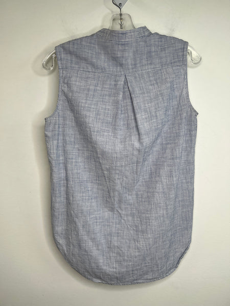 Kenneth Cole New York Blue Pinstripe Sleeveless Blouse (S)