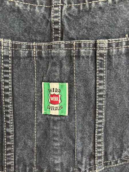 Vintage Ikeda Overalls Denim Shortalls (XS)