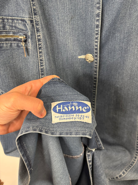 Hanne Faux Denim Long Coat (46)