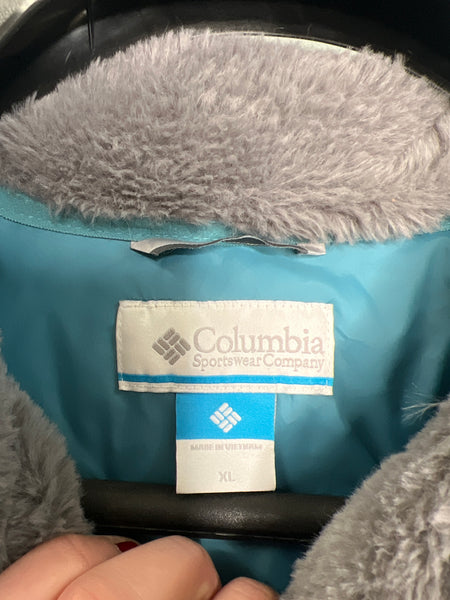 Columbia Baby Blue Down Filled Winter Puff Jacket (XL)