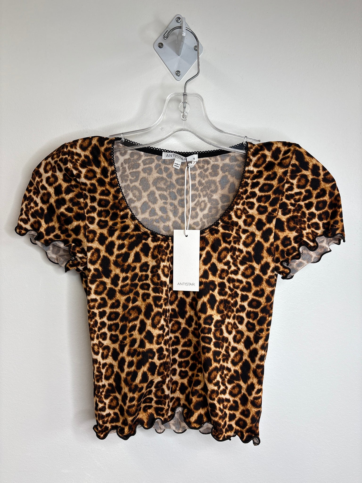 NWT Antistar Leopard Print Cropped Top (S)