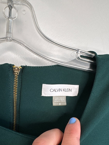 Calvin Klein Forest Green Batwing Sleeve Bodycon Dress (US 8)
