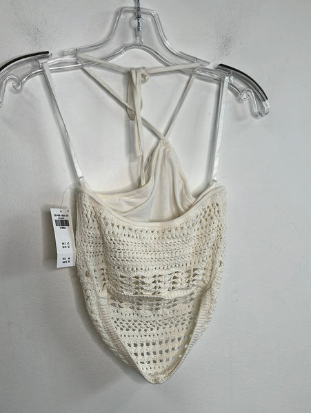 NWT Abercrombie & Finch Crochet Halter Crop Top (XS)