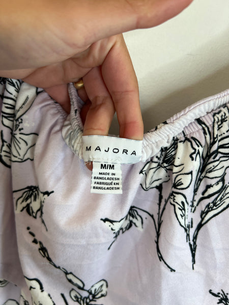 Majora Lavender Floral Print Maxi Sundress (M)