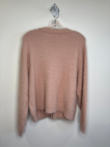 If It Were Me Fuzzy Cardigan Sweater (M)