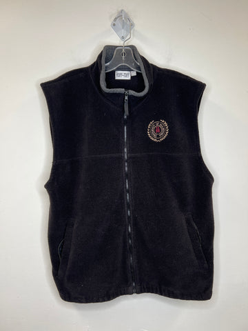 Ruff N' Tuff "University Of Manitoba" Embroidered Black Fleece Zip-up Vest (L)