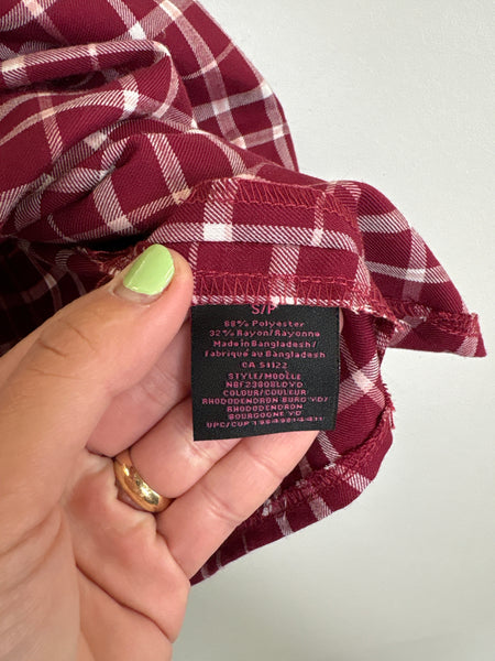 NOBO Pleated Plaid Mini Skirt (S)