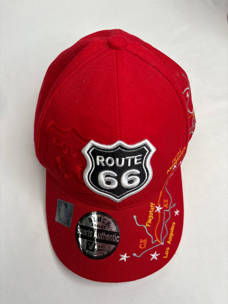Trendy Apparel Shop Route 66 Map City Names Embroidered Structured Baseball Cap