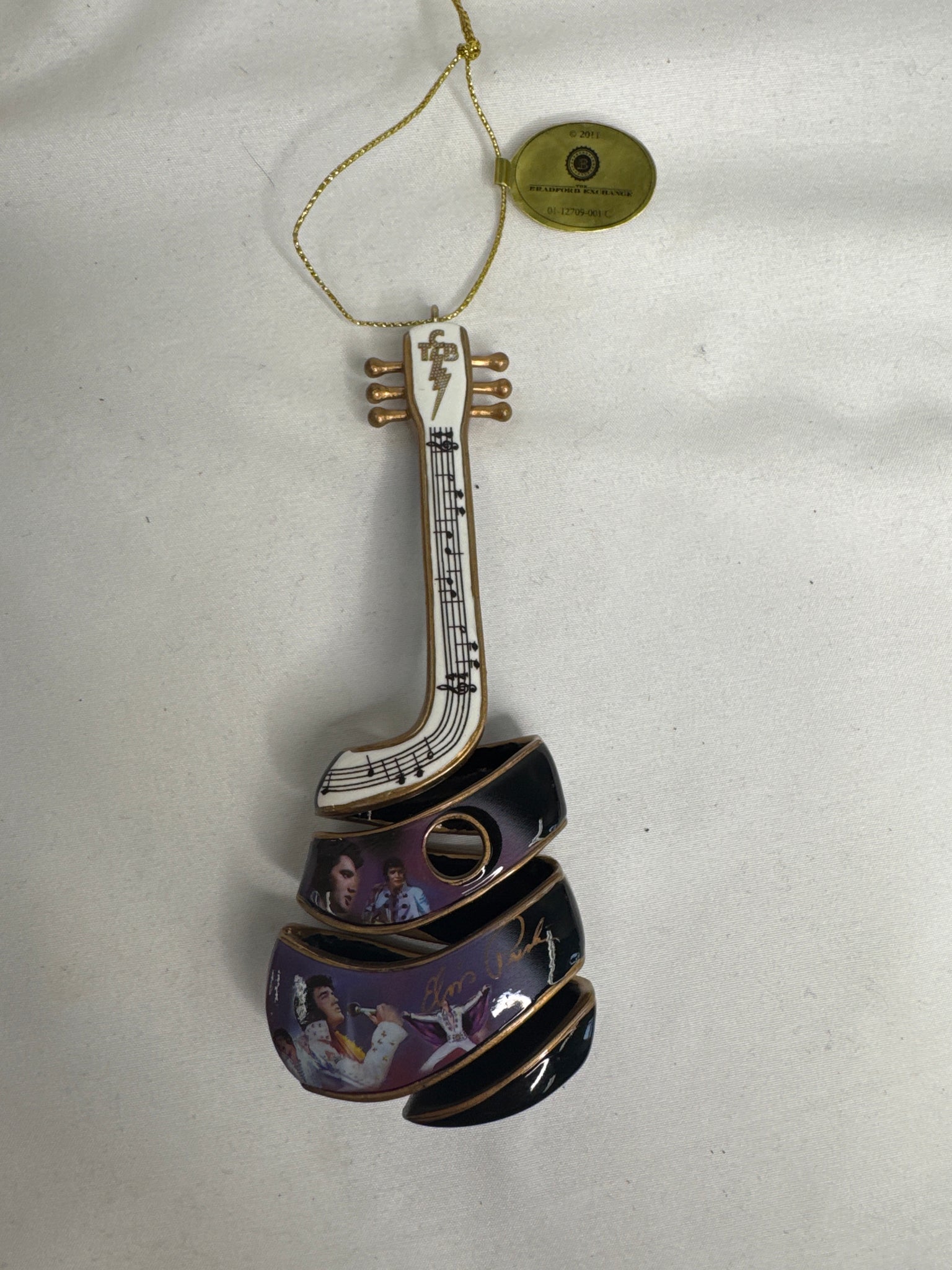 The Bradford Exchange Elvis Presley Guitar Swirl Ornament