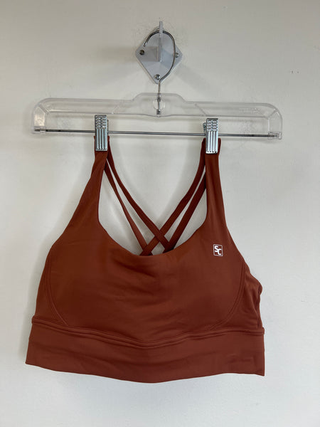 Strong Culture Athletics Burnt Orange Light Support Sports Bra (M)