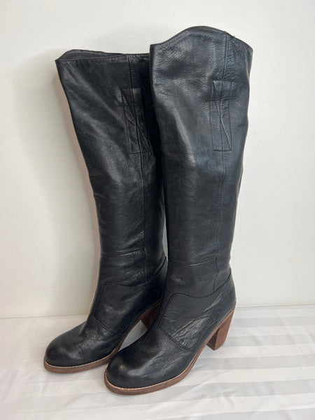 Dolce Vita Black Leather Knee High Boots (US 8.5)