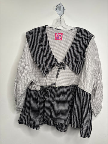 Take It Easy Striped Japanese Streetwear Style Top (OS)