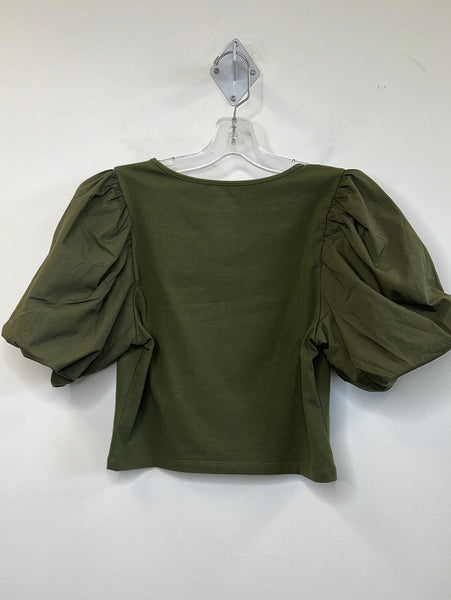 NWT A New Day Short Puffy Sleeves Crop Top (s)