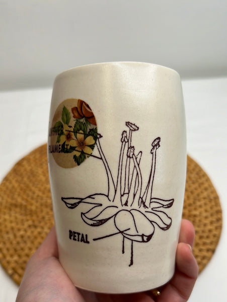 Hibiscus Flower Print Ceramic Vase