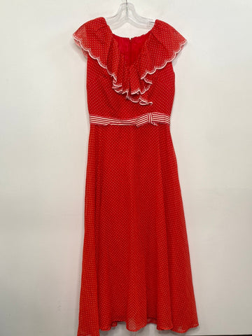 Vintage Asymmetrical Ruffle Collar Lawrence Dress (15/16)