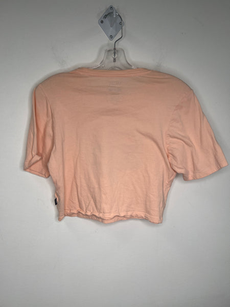 Vans Peach "Vans Off The Wall 1966" Graphic Short-Sleeved Crop Top (L)