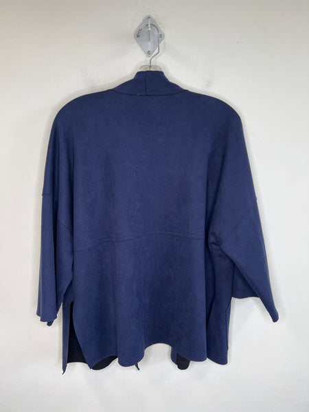 Solitare Navy Blue Open Long-Sleeve Cardigan (M)