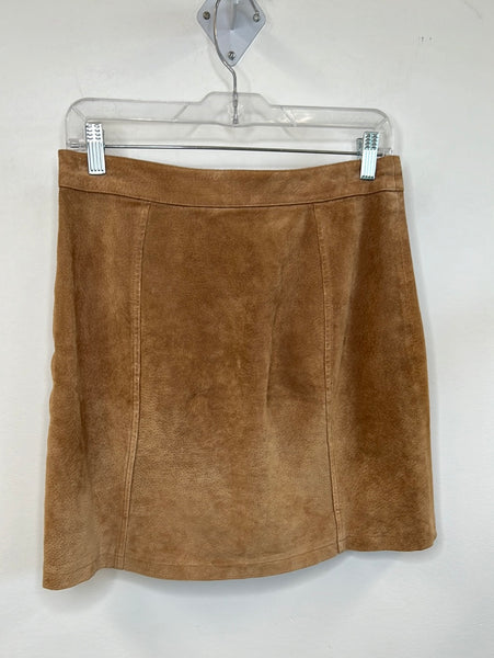 Soaked In Luxury Leather Button Mini Skirt (36)