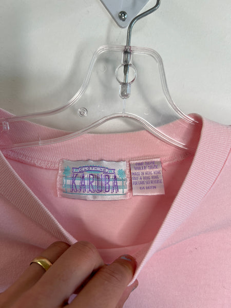 Vintage Karuba Baby Pink T-shirt (One Size)