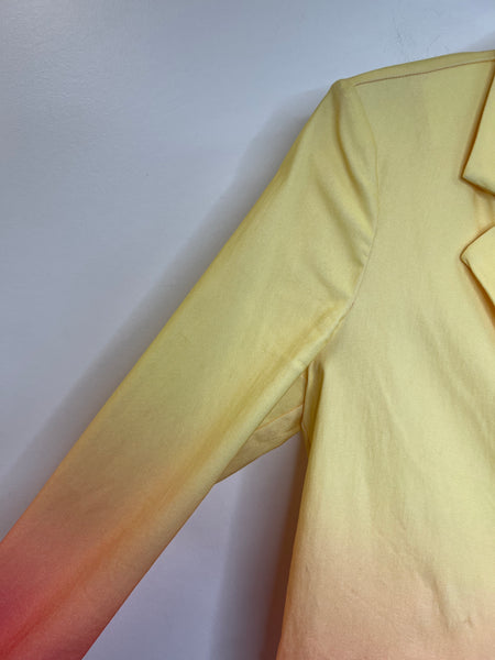 Material Girl By Madonna Yellow To Peach Ombré Blazer (L)