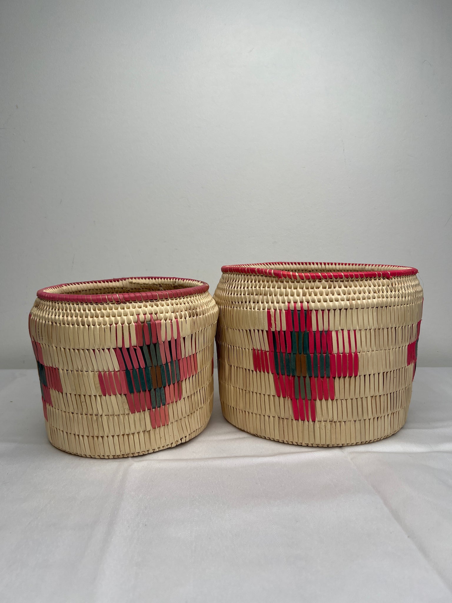 Set Of 2 Woven Wicker Baskets