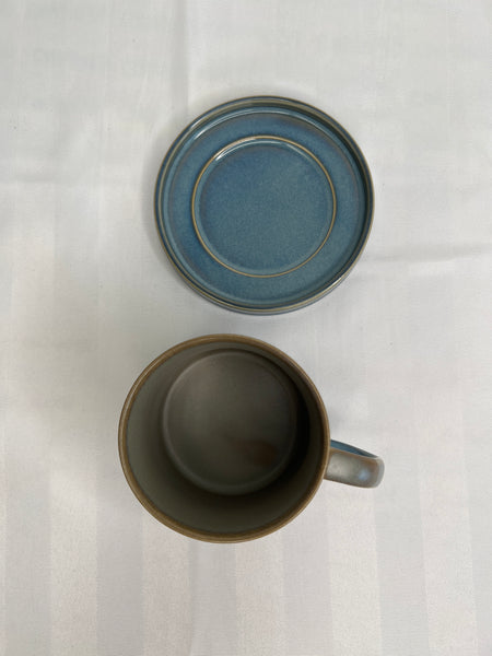 Indigo Blue Ombré Mug And Saucer