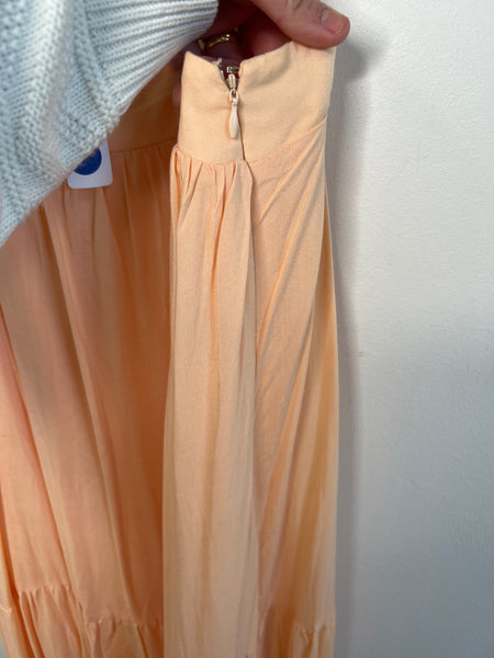 Lost In Lunar Peach Sleeveless Maxi Dress (XS)