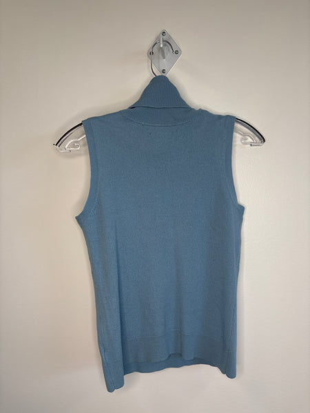 Max Studio Baby Blue Extra Fine Merino Wool Halter Sweater Top (M)