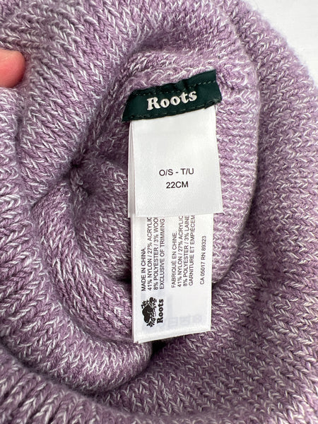 Roots Lilac Knit Cuffed Toque (OS)