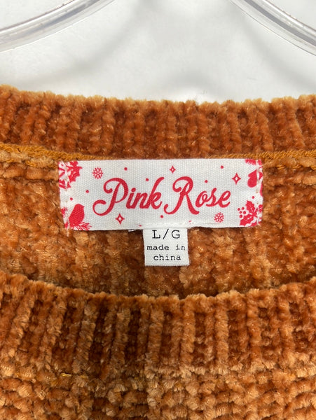 Pink Rose Women's Knit Sweater (L)