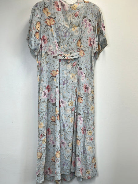 Vintage April Cornell Floral Print Maxi Dress (M)