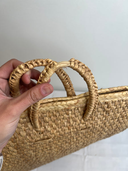 Straw Tote Bag With Handles