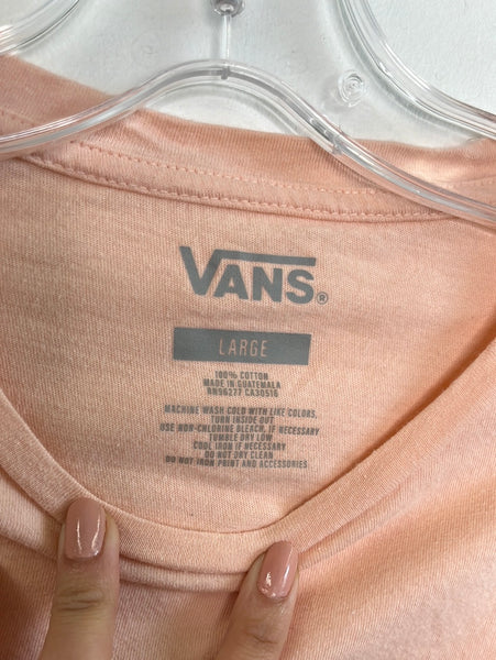 Vans Peach "Vans Off The Wall 1966" Graphic Short-Sleeved Crop Top (L)